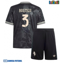 Camisa de Futebol Juventus Gleison Bremer #3 Equipamento Alternativo Infantil 2025-26 Manga Curta (+ Calças curtas)